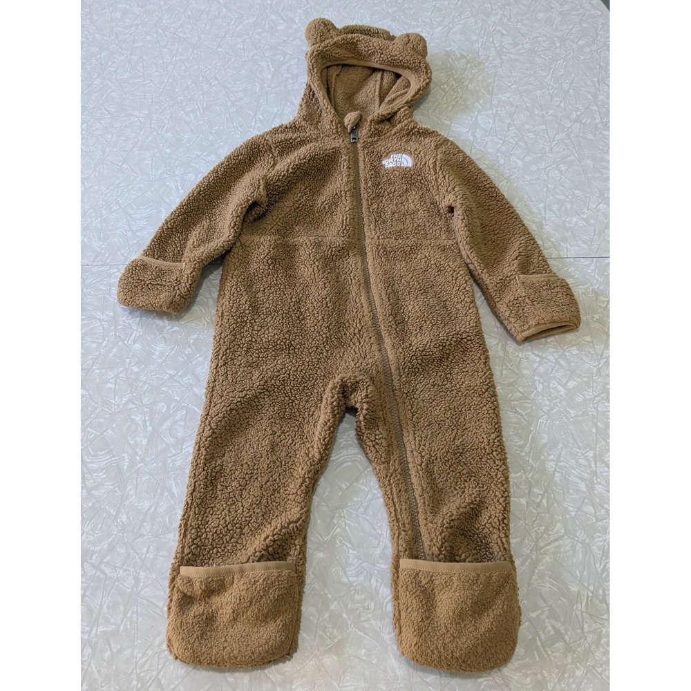 The North Face 12-18M Campshire Sherpa Fleece One Piece Bear Bunting Brown